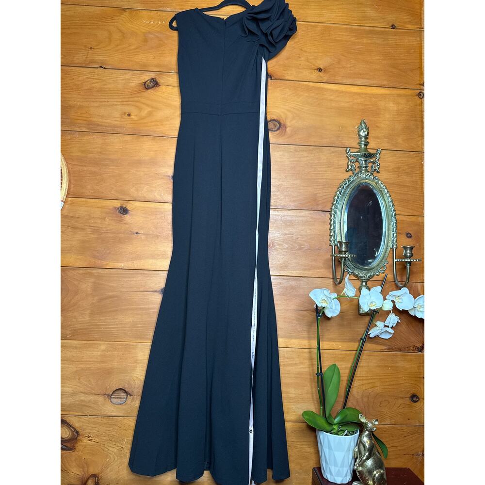 Lulus Lucette Black Sleeveless Ruffled Mermaid Maxi Dress Holiday Extra Small - Picture 6 of 11